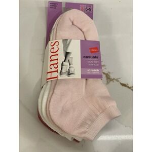 Vintage Hanes‎ Cushion Low Cut Socks Shoe Size 5-9 Women 3 Pack Stretch 2004 New